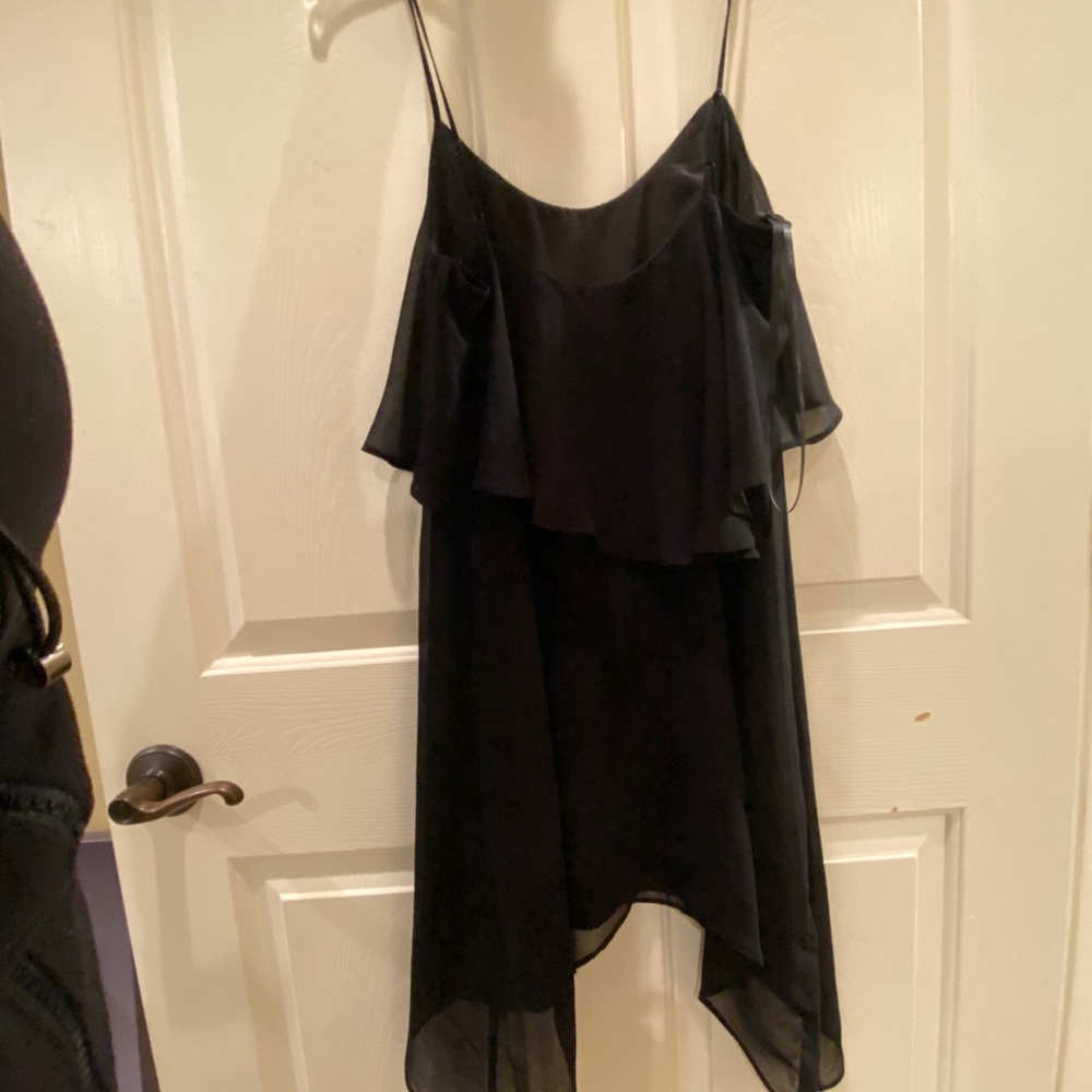 BCBG black chiffon dress